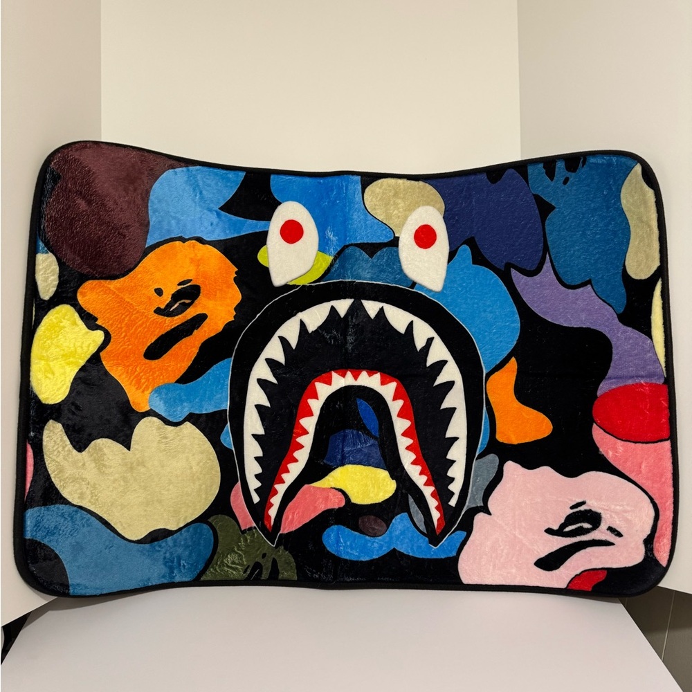 Exelnt Anime Bape Non-Slip Bath Rug vibrant multi-color 33”L x 22” H NWOT